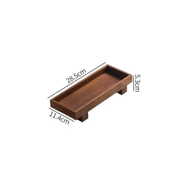 plateau rectangulaire bois marron foncé moderne minimaliste rangement cuisine décoration