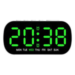 horloge numérique led moderne blanc affichage calendrier alarme