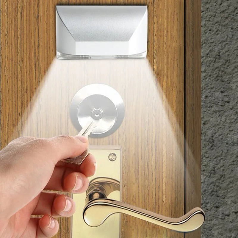 lampe serrure détecteur mouvement transparent adhésive veilleuse urgence led moderne facile chambre porte armoire
