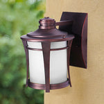 lampe murale extérieure bronze blanc translucent texture métallique classique rustique fixée mur
