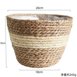paniers corde tressée rustique paniers jardinière fleur plante verte naturel pastorale
