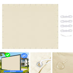 voile soleil beige uni moderne 5m 4m anti uv étanche pergola jardin