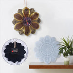 horloge murale silicone transparente chiffres romains motifs marbrés feuilles moderne