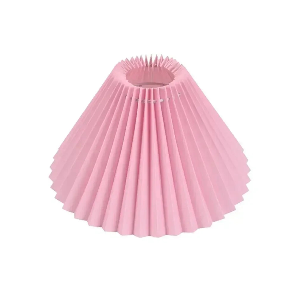 lampe table moderne abat jour plissé rouge blanc vert beige bleu clair rose noir