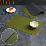 tapis table rectangulaire simili cuir moderne imperméable salle manger élégante