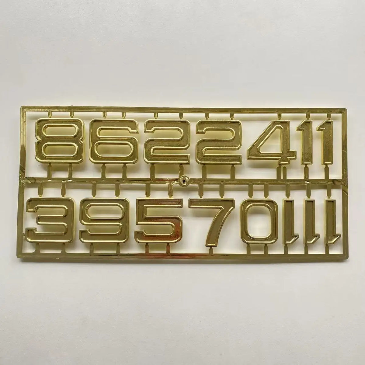 plaque chiffres relief moderne noir doré vert blanc kit diy fixations maison horloge murale