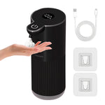distributeur savon automatique blanc noir tactile hd écran mousse liquide rechargeable usb