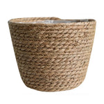 panier tissé motif géométrique rustique intérieur extérieur plantation plante décoration naturelle