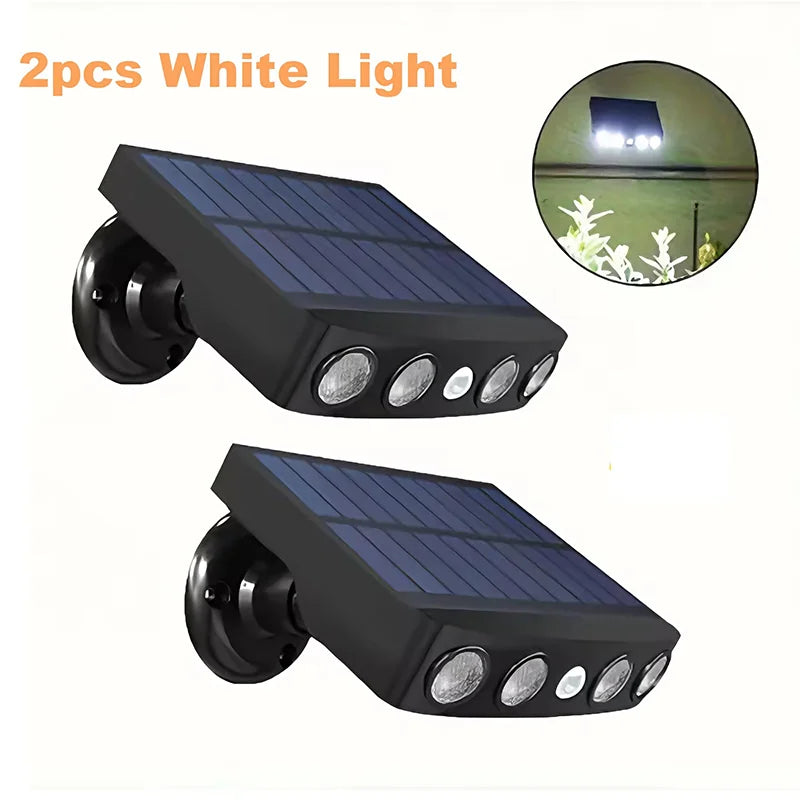 lampe solaire extérieure détecteur mouvement mode nuit moderne surveillance jardin opaque