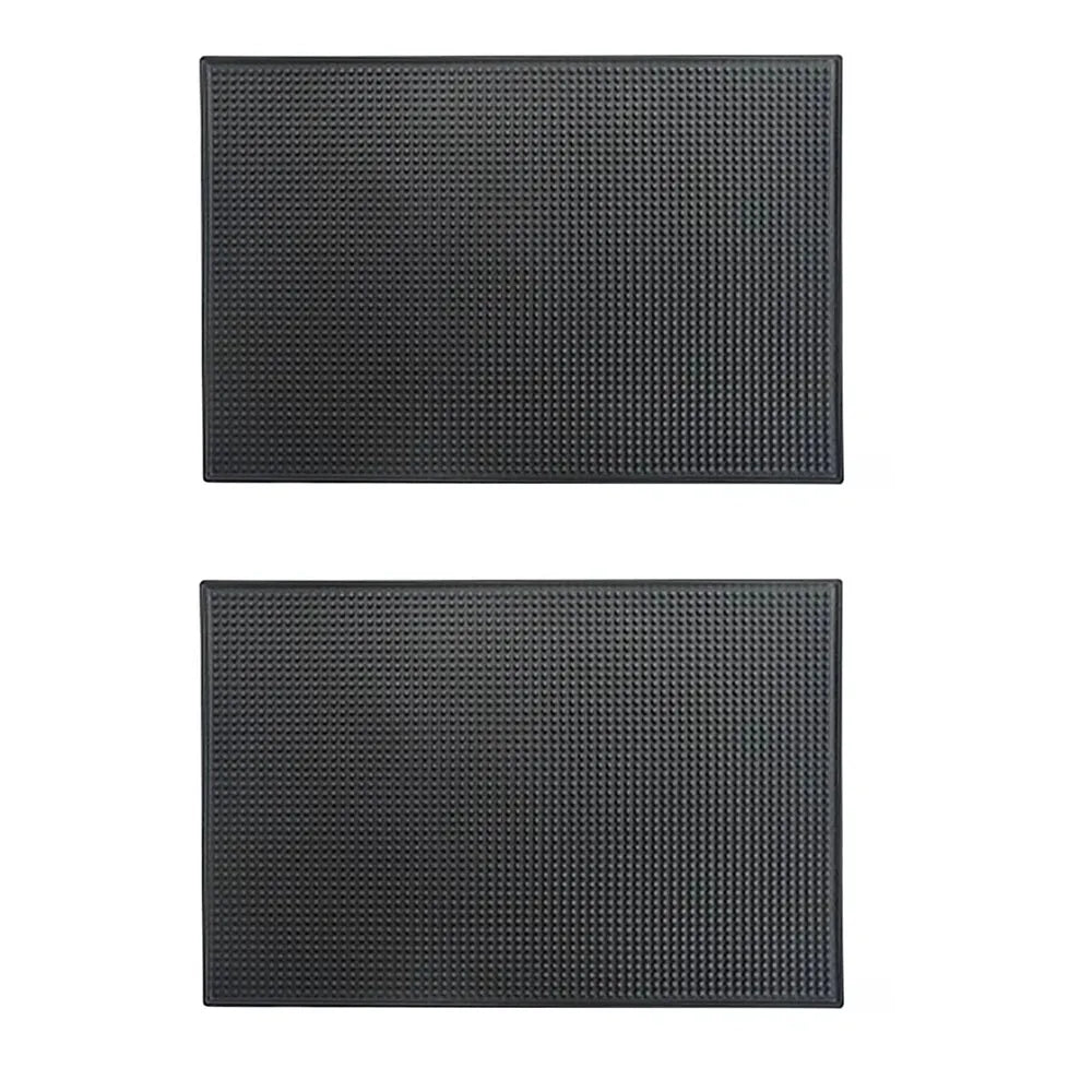 tapis bar caoutchouc silicone noir perforations antidérapant moderne cuisine accessoire résistant chaleur