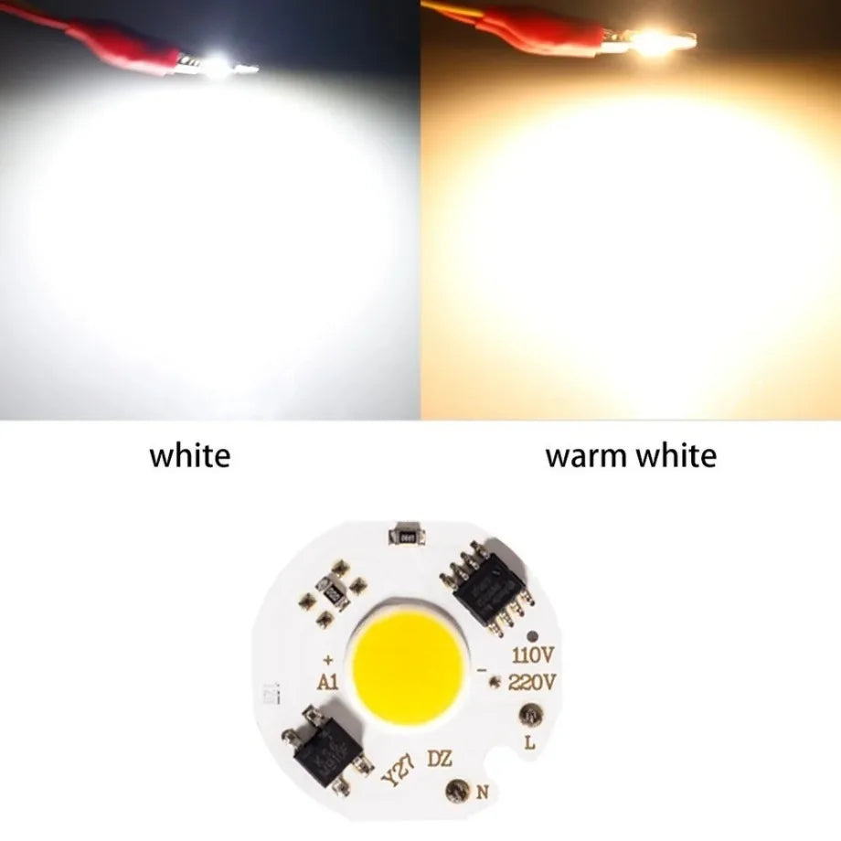 LED Chip COB 3W 5W 7W 10W 12W Blanc Blanc Chaud Sans Pilote DIY