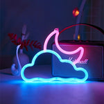 néon lumineux étoile nuage chauve souris foudre planète moderne minimaliste câble adaptateur