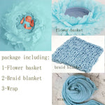 coussin photo bébé moderne violet rose orange bleu doux plissé tissu couverture bandeau jouet