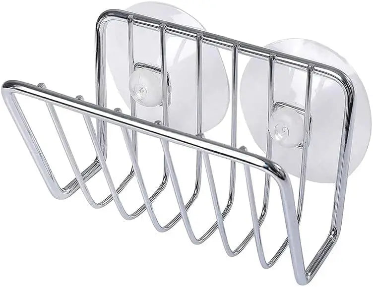 porte savon moderne métal noir grille succion structure maille fonctionnelle