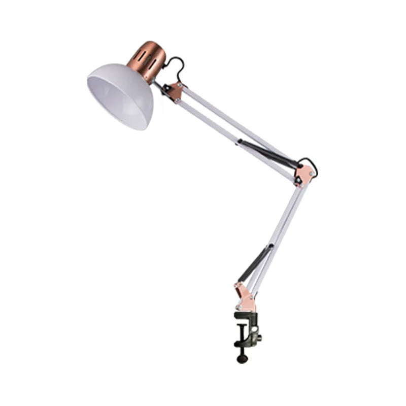 lampe articulée noir cuivre moderne industrielle pince métallique cable électrique flux lumineux chambre coucher