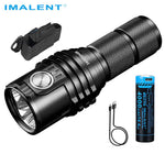 lampe poche rechargeable 13000 lumens led noire robuste camping
