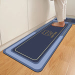 tapis sol antidérapant polyester gris moderne fourchette cuillère logo 40x60cm 50x80cm