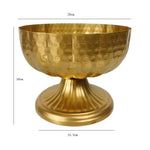 bol décoratif métal doré gravé strié opaque classique maison salon chambre
