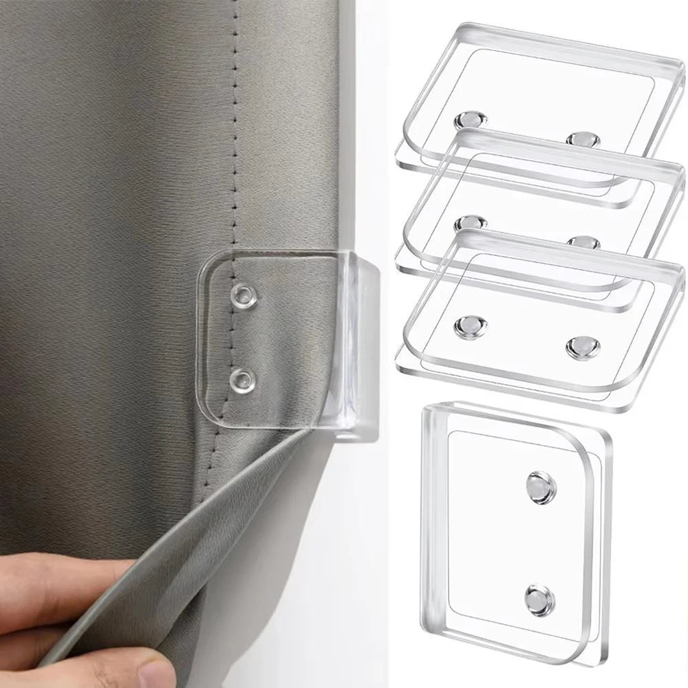 clips fixations rideau douche transparents modernes sans dommages coton plastique organisation salle bain