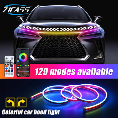 Bande LED néon pour capot de voiture 12V avec contrôle par application