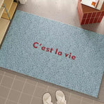 tapis moderne antidérapant extérieur rose violet vert beige bleu clair texturé 9mm 40x60cm 50x80cm
