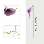 bouquets fleurs artificielles callas violettes blanches decoration mariage anniversaire intérieur