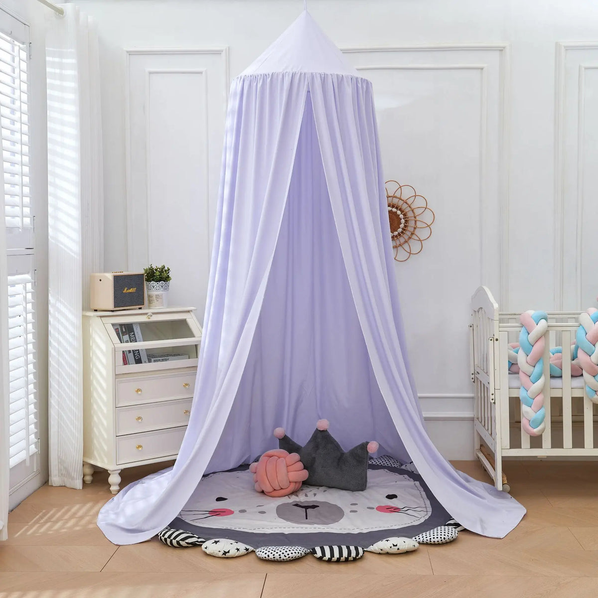 rideau lit polyester unisexe moderne beige lilas rose vert opacité tour lit maison campement