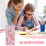 sticker 3d kawaii forme géométrique animaux multicolore opacité adhésif décoration enfant maisonécole