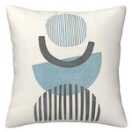 housse coussin polyester motif géométrique moderne blanc noir gris chambre salon voiture