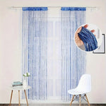 rideau franges semi transparent moderne blanc multicolore porte chambre coucher décoration