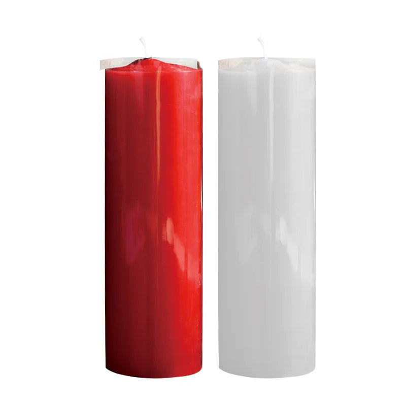 bougies urgence rouge blanche 16cm 60h combustion sans flamme opaques classiques