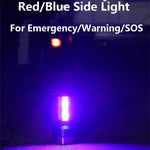 lampe torche rechargeable 100w led noire intense longue portée focale fixe moderne