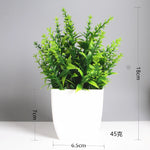 plantes artificielles vertes moderne feuilles uniformes pot blanc intérieur extérieur décoration chambre jardin exposé