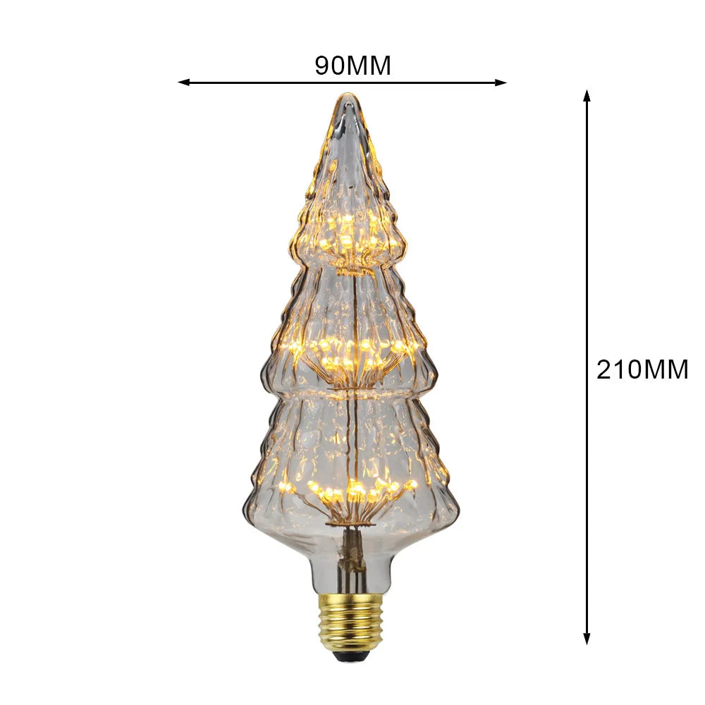 ampoules led décoratives vintage transparentes filament feuilles dorées opalescentes culot e27