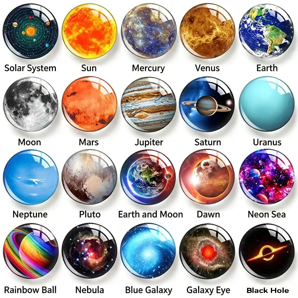 aimants réfrigérateur verre planètes galaxies nébuleuses adhésifs forts décoration moderne