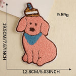 écussons décoratifs animaux mignons rose noir adhésifs créatifs cartoon polyestère