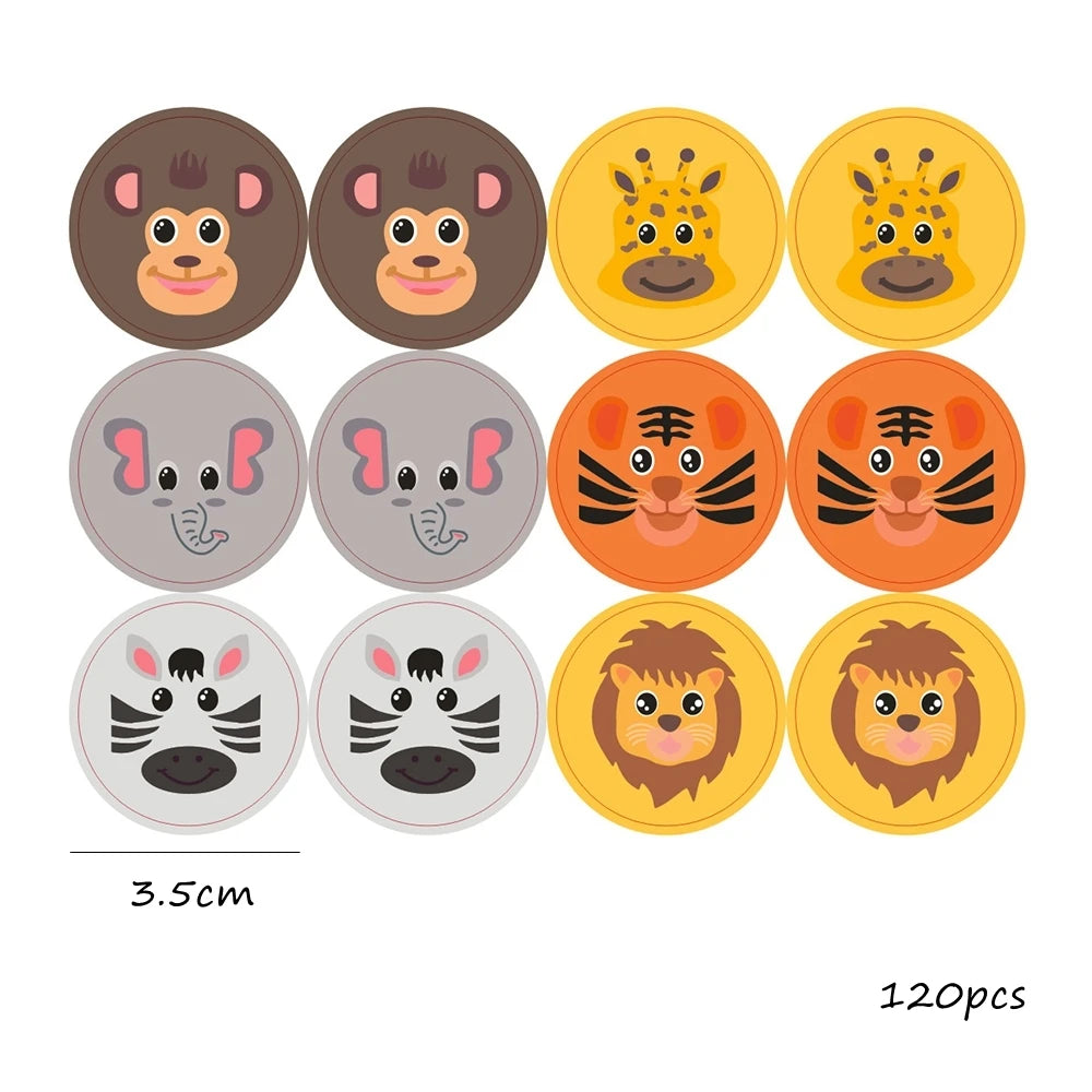 sacs papier animaux cartoon poignées blancs tigre zèbre girafe elephant enfants fêtes anniversaires