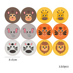 sacs papier animaux cartoon poignées blancs tigre zèbre girafe elephant enfants fêtes anniversaires