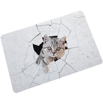 tapis sol antidérapant motif nature 3d effet cracké intérieur extérieur cuisine bain porte