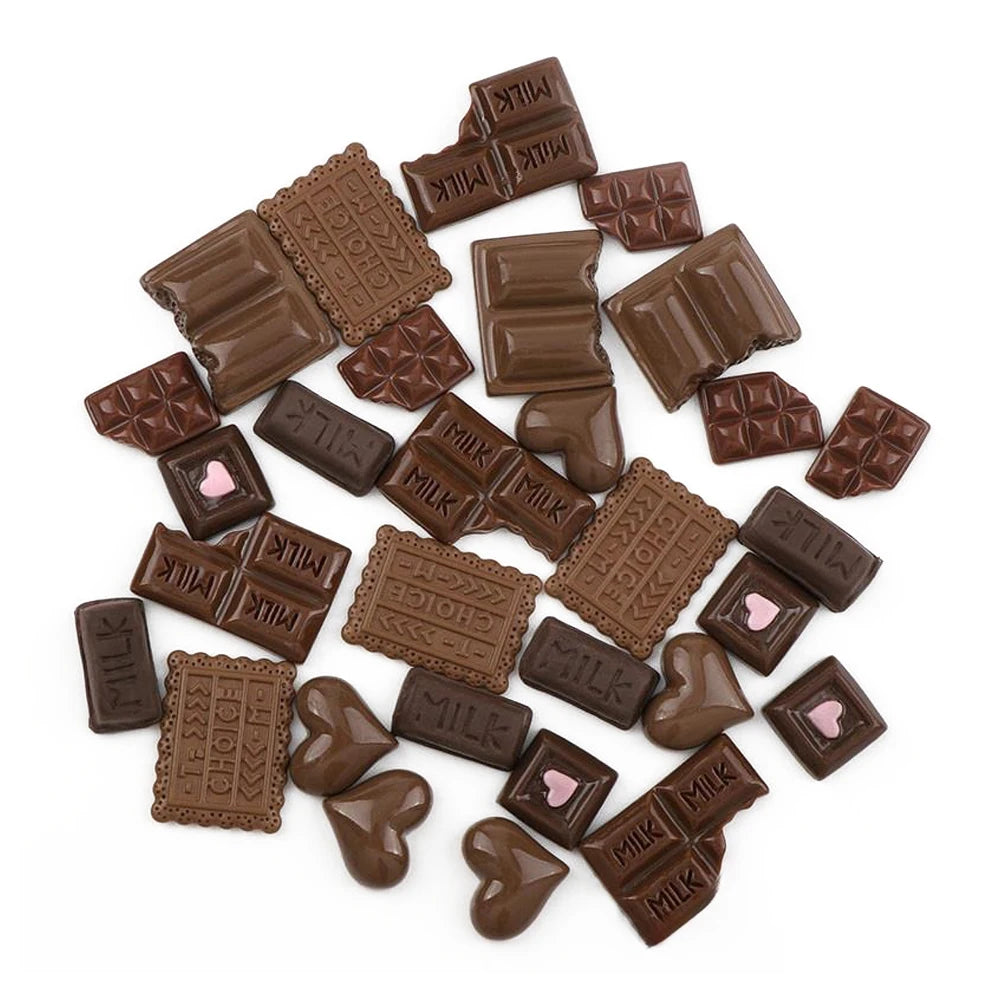 chocolat miniature deco biscuit cabochon flatback bricolage maisonpoupée ornement japonais noel