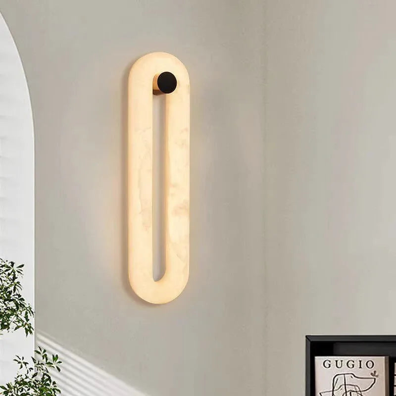 applique murale moderne marbre blanc noir éclairage led cuisine chambre salle manger entree étude