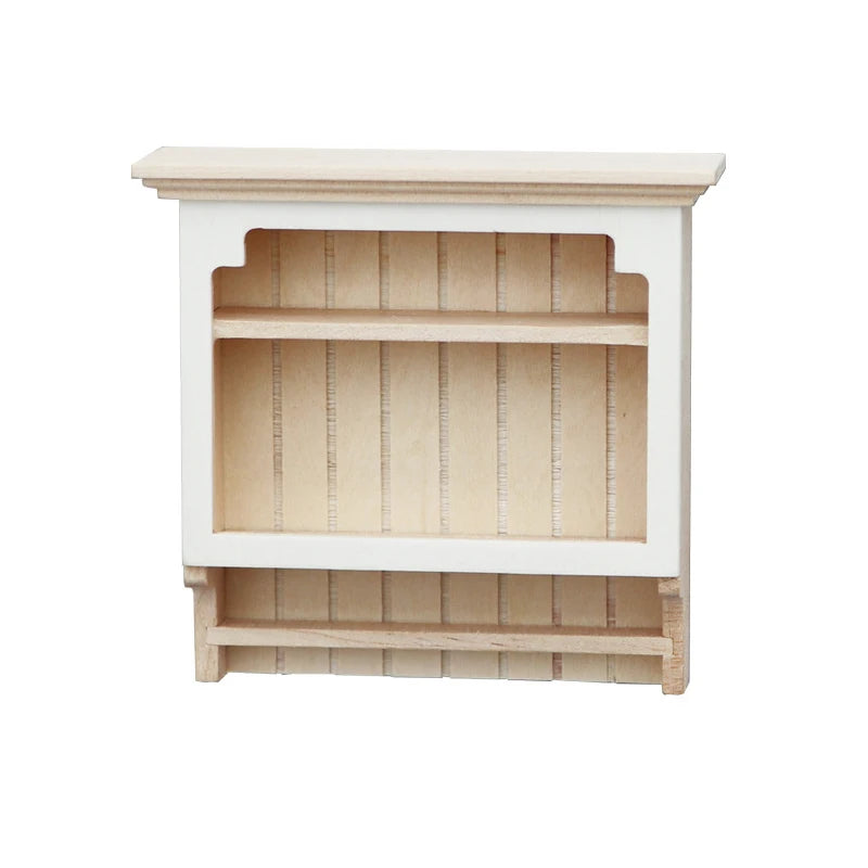 étagère murale classique blanche bois étagères poupées cache pot pomme bâton poussière boîte conserve