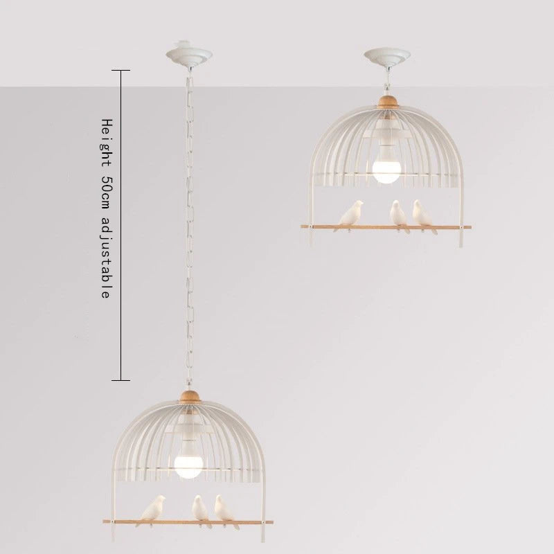 lampe suspendue pendentif blanc noir grille métallique hauteur ajustable moderne rustique chambre salon