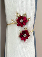 rideaux polonais moderne anneaux métal doré fleurs élégants accessoires fenêtres