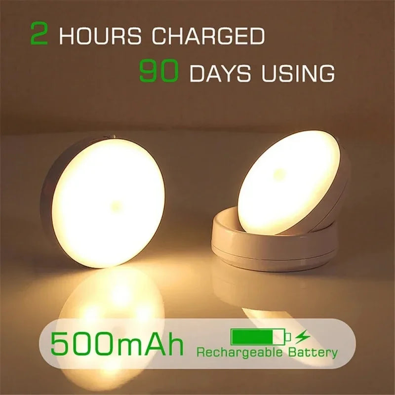 lampe murale led rechargeable détecteur mouvement aimant blanc moderne salon chambre