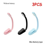 lampe lecture rechargeable rose bleu noir pince usb ajustable brightness moderne compact