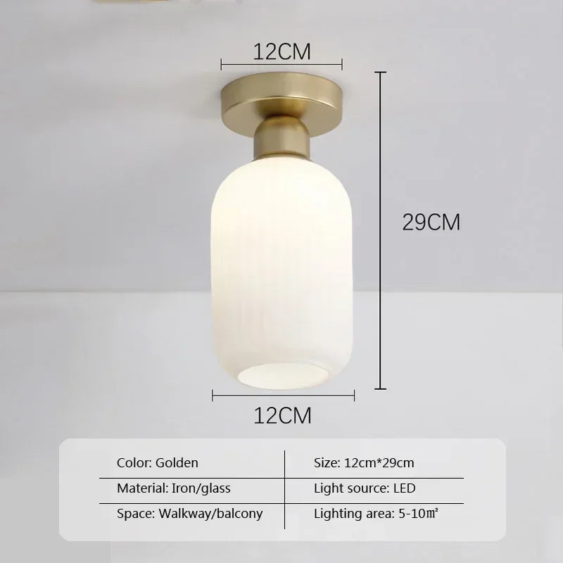 lampe moderne dorée striée vis fixations certifications multiples 20cm 26cm