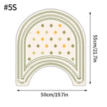 tapis bain anti dérapant absorbant moderne motif géométrique beige clair