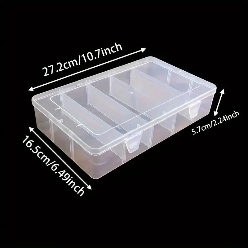boîte rangement transparente moderne pratique clips compartiments outils vis accessoires organisation atelier maison