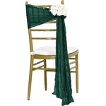 rubans chaise crêpés vert bleu marron adhésifs mariage décoration événement simples
